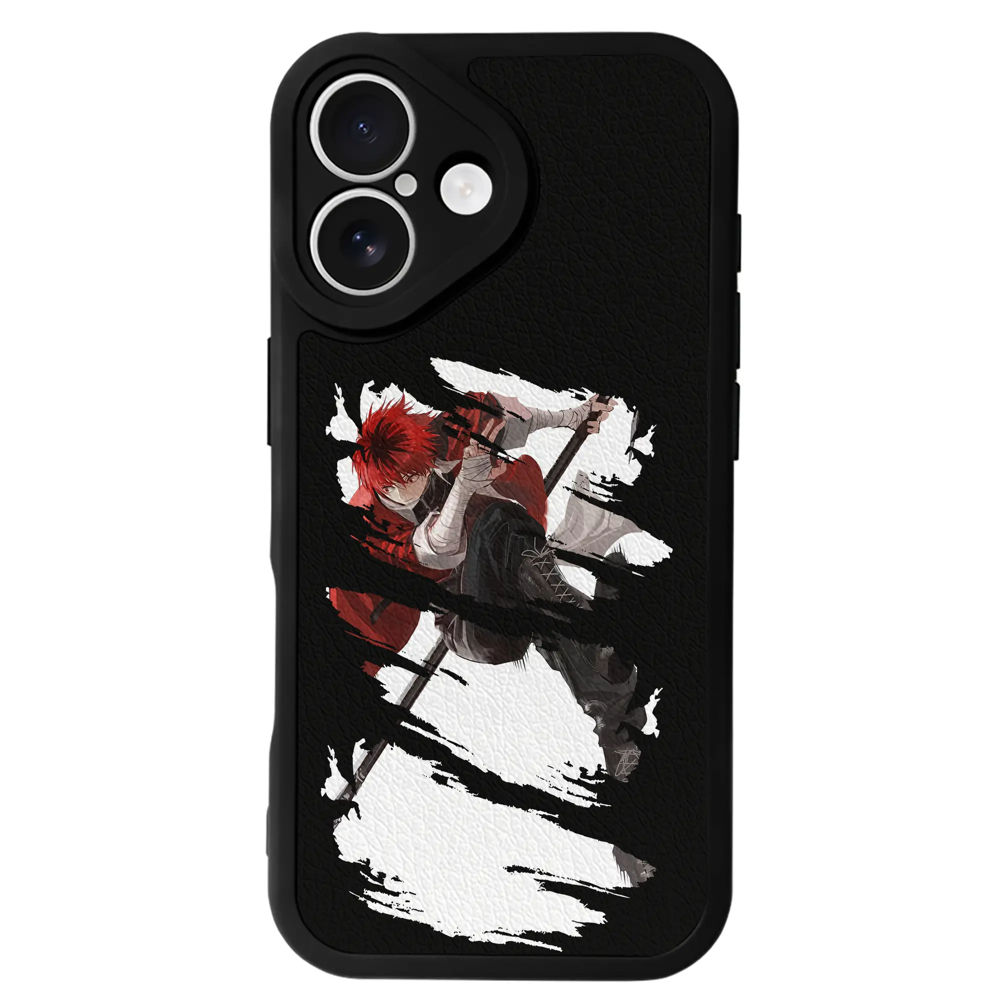 葬送のフリーレン（Frieren） グッズ,シュタルク（Stark） - IPhone 16シリーズ対応 ・ シリコンスマホケース ・ レザー調 ・ 高精度フィット ・ 耐衝撃 ・ ワイヤレス充電対応 ・ 精密カット